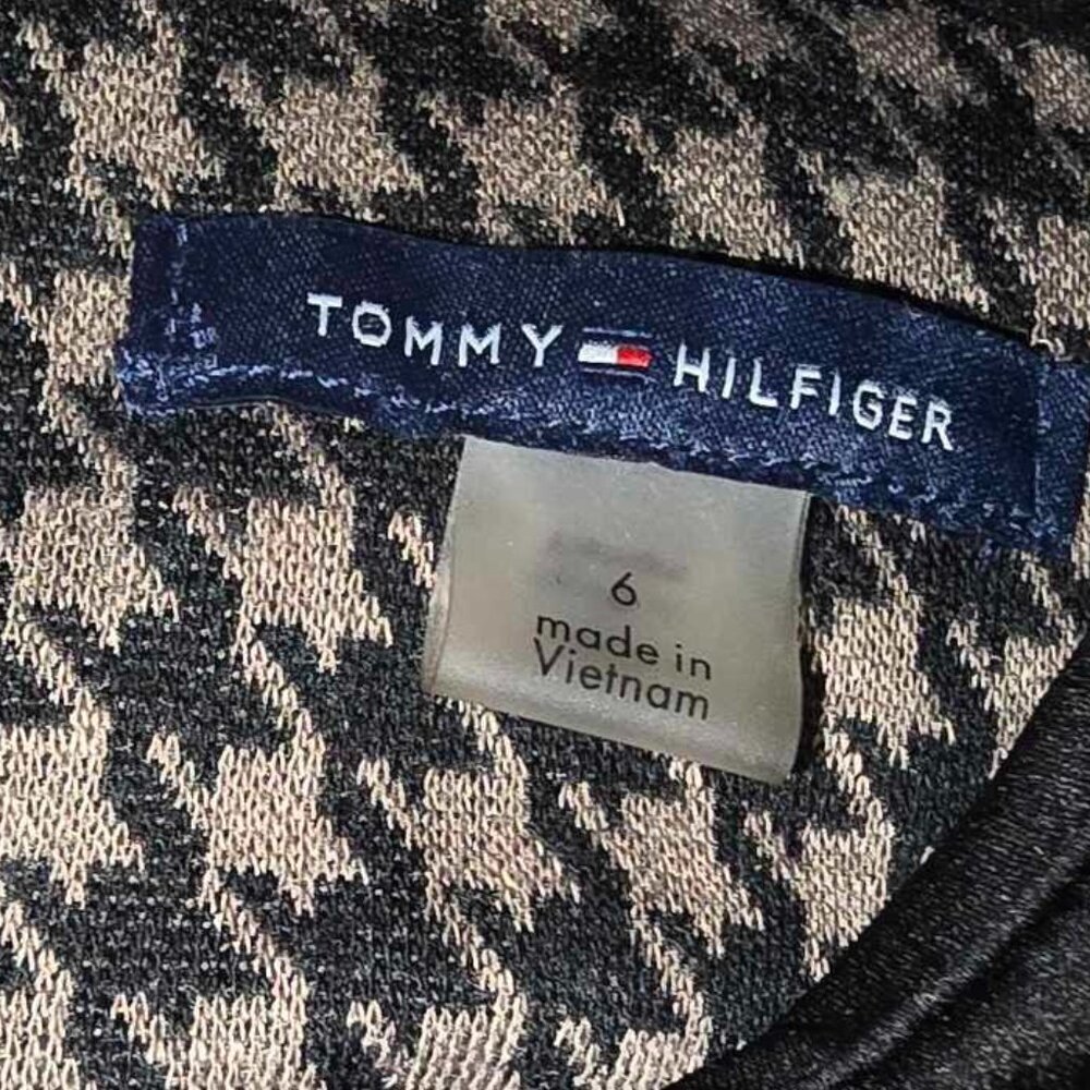 Tommy Hilfiger Houndstooth Twofer Knit Mini Dress - Picture 8 of 9